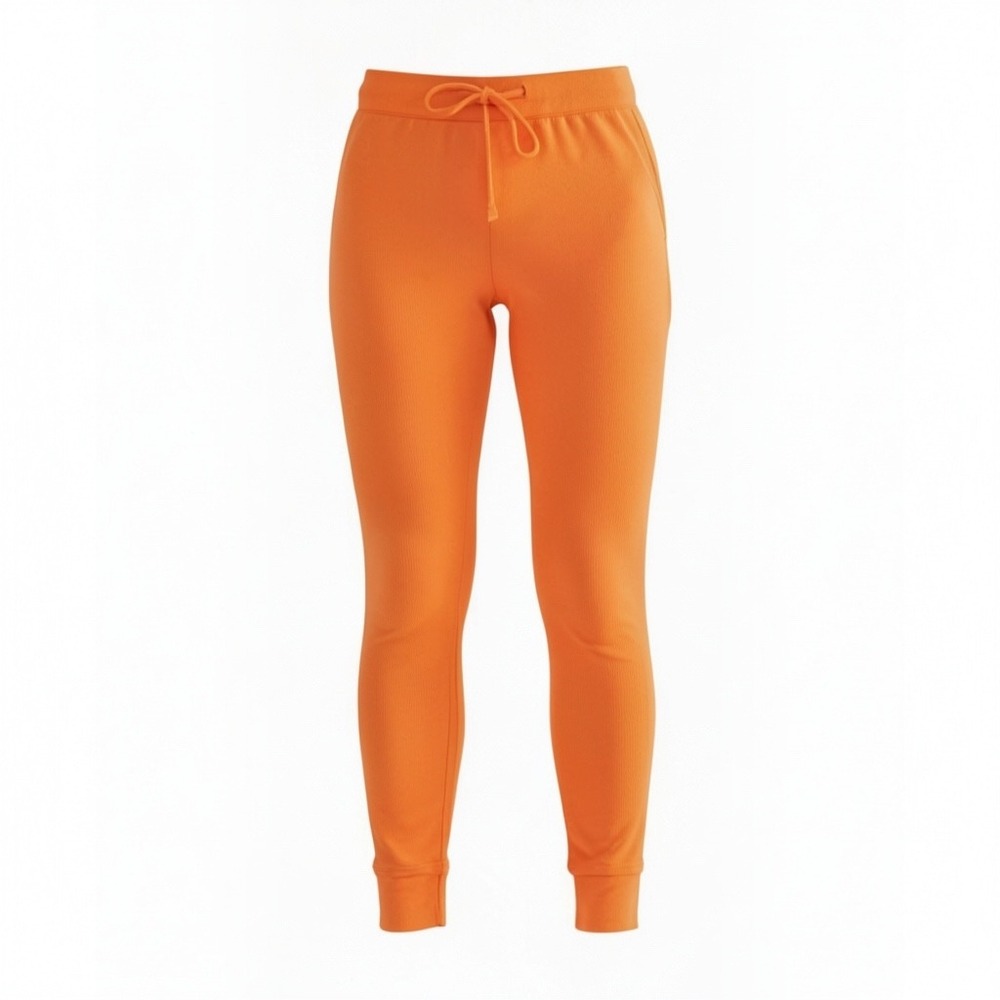 Bubble Baby Orange Ribbed Bamboo Viscose Joggers XXS/XS
